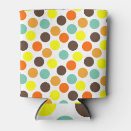 Oranje, gele, bruine, blauwe Stippen Blikjeskoeler