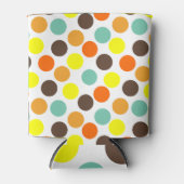 Oranje, gele, bruine, blauwe Stippen Blikjeskoeler (Voorkant)