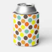 Oranje, gele, bruine, blauwe Stippen Blikjeskoeler (Blikje Achterkant)