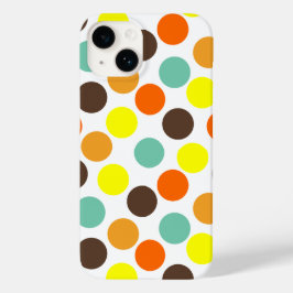 Oranje, gele, bruine, blauwe Stippen Case-Mate iPhone 14 Hoesje