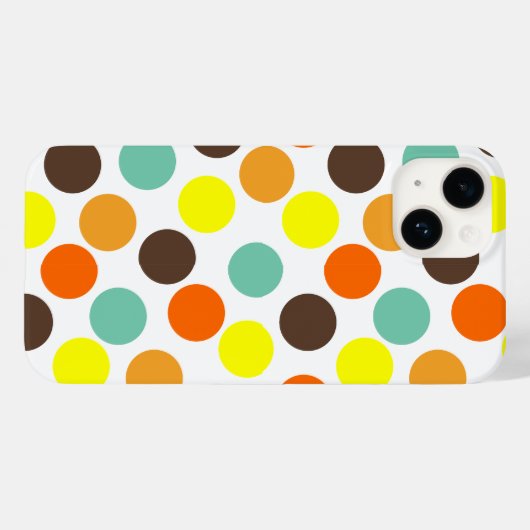 Oranje, gele, bruine, blauwe Stippen Case-Mate iPhone Case (Achterkant (horizontaal))