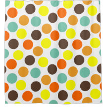 Oranje, gele, bruine, blauwe Stippen