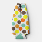 Oranje, gele, bruine, blauwe Stippen Flesjeskoeler (Achterkant)