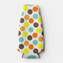 Oranje, gele, bruine, blauwe Stippen Flesjeskoeler