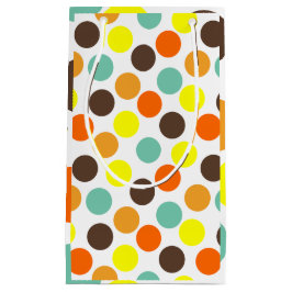 Oranje, gele, bruine, blauwe Stippen Klein Cadeauzakje