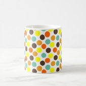 Oranje, gele, bruine, blauwe Stippen Koffiemok (Center)