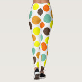 Oranje, gele, bruine, blauwe Stippen Leggings (Achterkant)