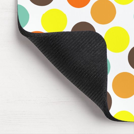 Oranje, gele, bruine, blauwe Stippen Muismat (Hoek)