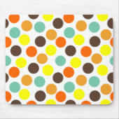 Oranje, gele, bruine, blauwe Stippen Muismat (Voorkant)