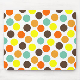 Oranje, gele, bruine, blauwe Stippen Muismat