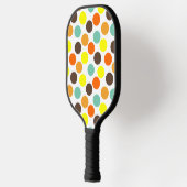 Oranje, gele, bruine, blauwe Stippen Pickleball Paddle (Links)