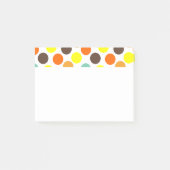 Oranje, gele, bruine, blauwe Stippen Post-it® Notes (Voorkant)