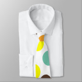 Oranje, gele, bruine, blauwe Stippen Stropdas (Gebonden)