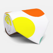 Oranje, gele, bruine, blauwe Stippen Stropdas (Opgerold)