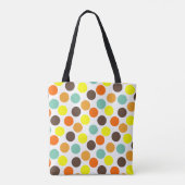 Oranje, gele, bruine, blauwe Stippen Tote Bag (Achterkant)