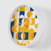 Oranje gele, donkere marineblauw kunstpatroon (Hoek)