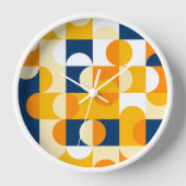 Oranje gele, donkere marineblauw kunstpatroon (Voorkant)