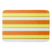 Oranje, gele en witte strepen badmat (Voorkant)