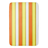 Oranje, gele en witte strepen badmat (Voorkant Verticaal)