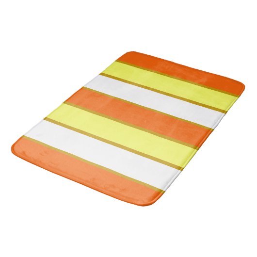 Oranje, gele en witte strepen badmat (Gekanteld)