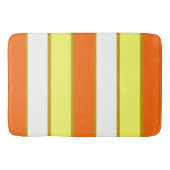 Oranje, gele en witte strepen badmat (Voorkant)