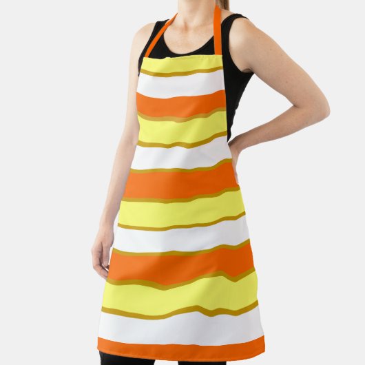 Oranje, gele en witte strepen schort (Insitu)