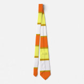 Oranje, gele en witte strepen stropdas (Achterkant)