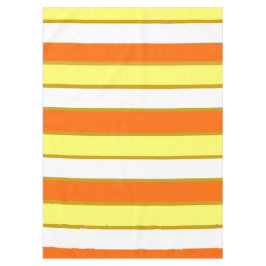 Oranje, gele en witte strepen tafelkleed