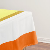Oranje, gele en witte strepen tafelkleed (Voorbeeld)