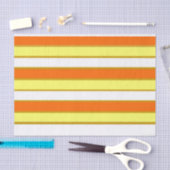 Oranje, gele en witte strepen tissuepapier (Craft)