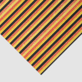 Oranje, gele en zwarte geleidestrips tissuepapier (Detail)