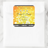 Oranje gele gele etiketten met diamanten (Tas)