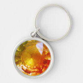 Oranje Gele Gemstone Sleutelhanger
