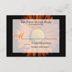 Oranje Gele Gerber Daisy Flower Wedding RSVP