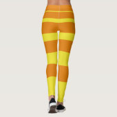 Oranje gele gestreept brander leggings (Achterkant)