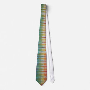 Oranje Gele Groene Tie Dye Necktie Stropdas