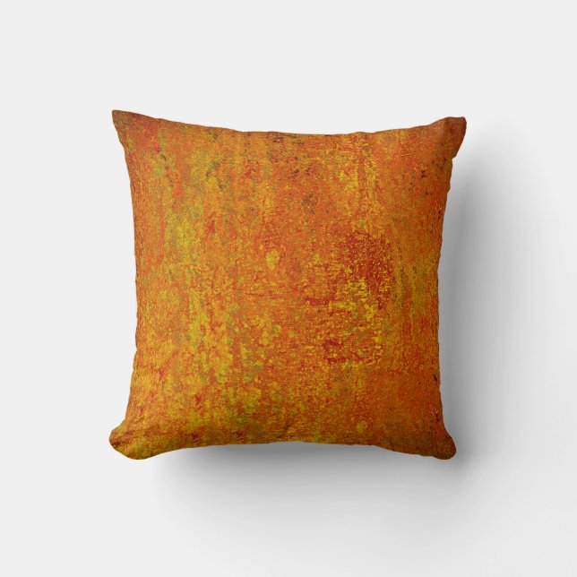 Oranje gele grunge achtergrond abstract, kunst, ba kussen (Voorkant)