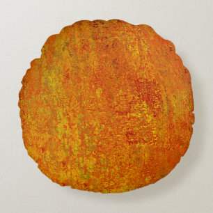 Oranje gele grunge achtergrond abstract, kunst, ba rond kussen