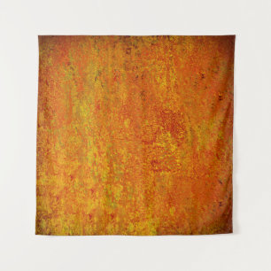 Oranje gele grunge achtergrond abstract, kunst, ba wandkleed