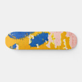 Oranje gele hemel Blauw lichtroze pellerverf Persoonlijk Skateboard (Horizontaal)