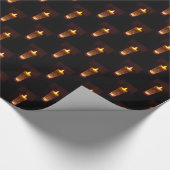 Oranje Gele kaarsen Kandlelight Diwali Kerstmis Cadeaupapier (Hoek)