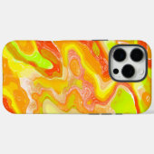 Oranje Gele Kleurrijke Topografie Abstract Marmer Case-Mate iPhone Case (Achterkant (horizontaal))