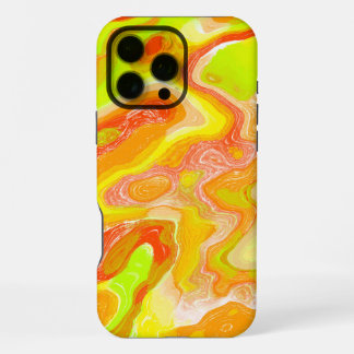 Oranje Gele Kleurrijke Topografie Abstract Marmer iPhone 16 Pro Max Hoesje