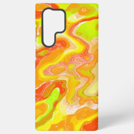 Oranje Gele Kleurrijke Topografie Abstract Marmer Samsung Galaxy Hoesje