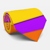 Oranje gele lavendel striped nekjes stropdas (Opgerold)