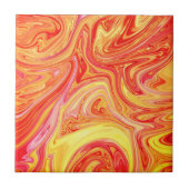 Oranje gele marmer keramische Tegel Tegeltje (Voorkant)