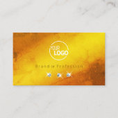 Oranje Gele Mousserende Ruiten met Logo Visitekaartje (Voorkant)