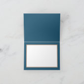 Oranje gele orchideeën cyaan achtergrond Dank u Kaart (Binnen)