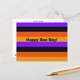 Oranje, gele, Paarse en zwarte strepen Briefkaart