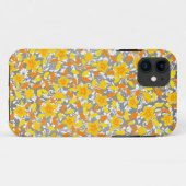 Oranje gele patronen van bloemen Case-Mate iPhone case (Achterkant (horizontaal))